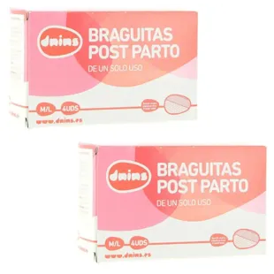 Dnins Braguitas Malla Deshechables Post-Parto Talla M/L 2x4 uds