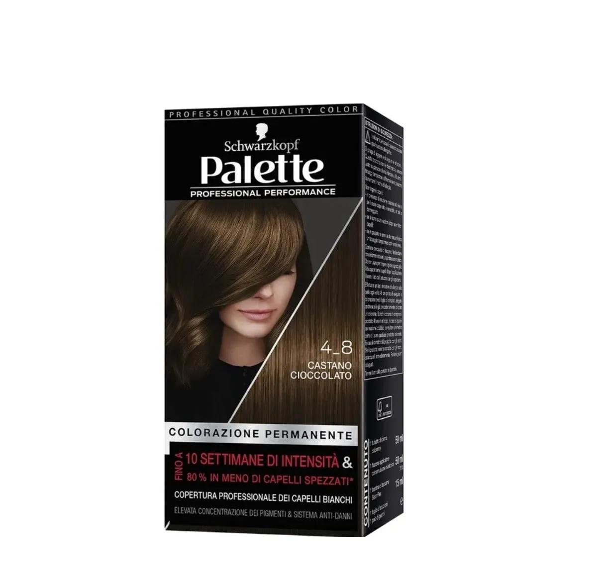 Schwarzkopf Palette Professional Colorazione Permanente 4-8 Castano Cioccolato 170 g