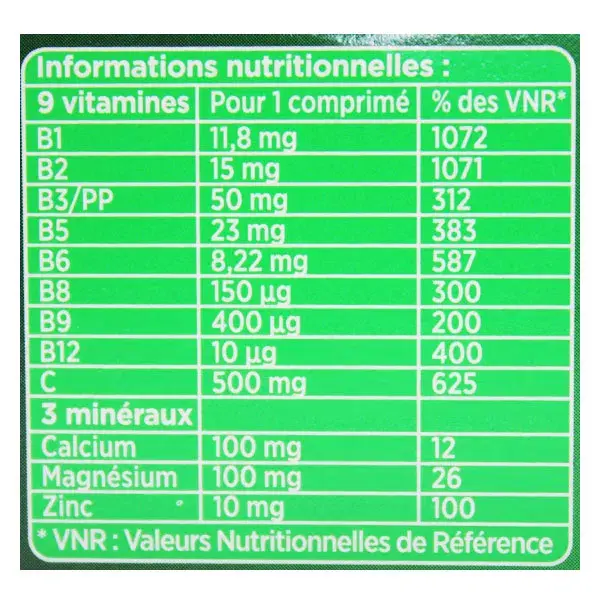 Berocca Energie Cassis Vitamine B et C Magnésium Zinc 45 comprimés effervescents