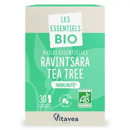 Nutrisanté Les Nutri'Sentiels Bio Huiles Essentielles Ravintsara Tea Tree 30 Gélules