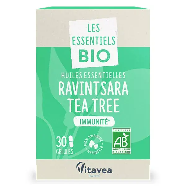 Nutrisanté Les Nutri'Sentiels Bio Oli Essenziali Ravintsara Tea Tree 30 Pillole