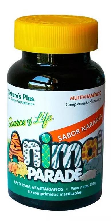 Nature's Plus Animal Parade Multivitaminico Naranja masticables 60 comprimidos