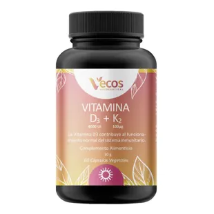 Vecos Nucoceutical Vitamin D3 + K2 100 60 Vegetable Capsules
