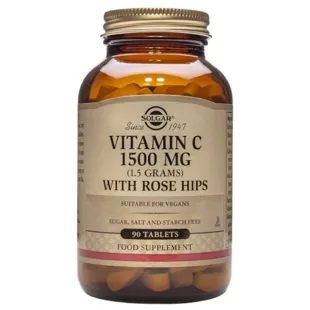 Solgar Vitamin C with Rose Hips 1500 mg 90 Tablets