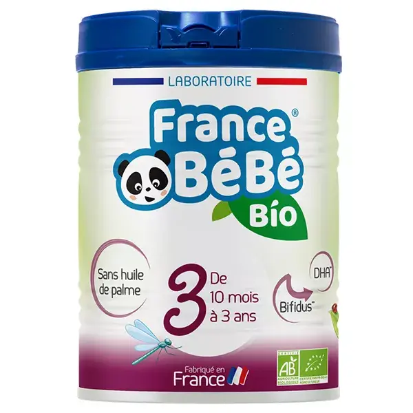 France Bébé Nutrition Lait de Croissance 3ème Âge Bio 800g