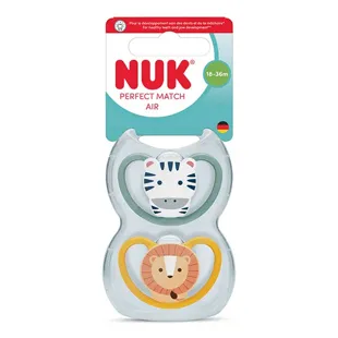 Nuk Ciuccio Fisiologico Silicone +18m Gatto Pinguino Lotto di 2