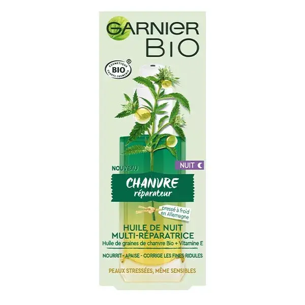 Garnier Bio Aceite Reparador de Noche con Cáñamo 30ml