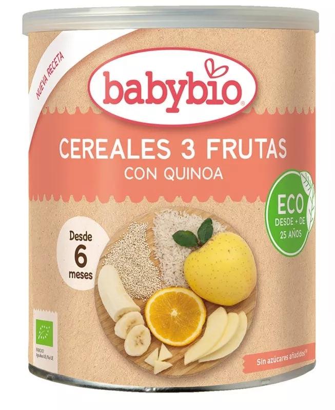 Babybio Cereales en Polvo 3 Frutas y Quinoa 220 gr