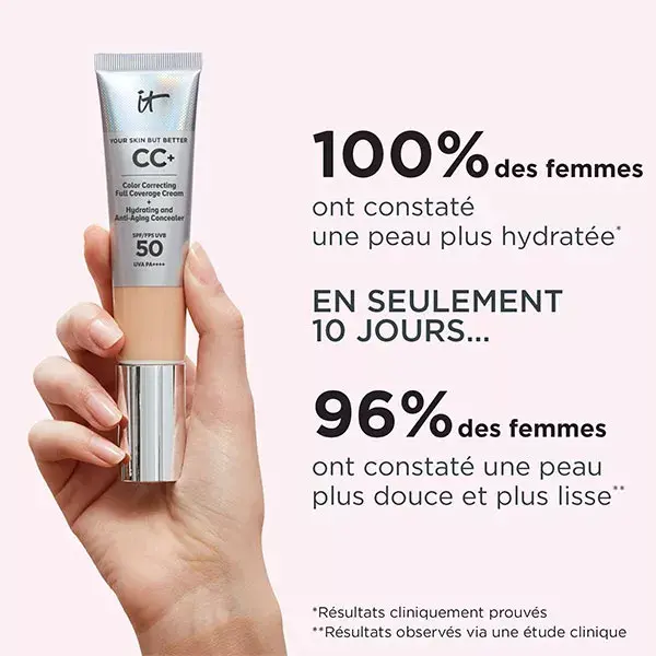IT Cosmetics Fond de Teint Your Skin But Better CC+ Crème Correctrice SPF50+ Tan 12ml