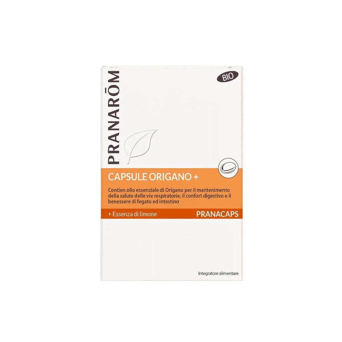 Pranarom Capsule Origano+ Olio Essenziale Bio Integratore Difese Immunitarie 30 Capsule