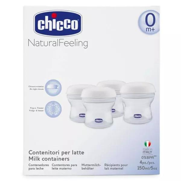 Chicco Allaitemint Continitori per Latte 4 x 150ml