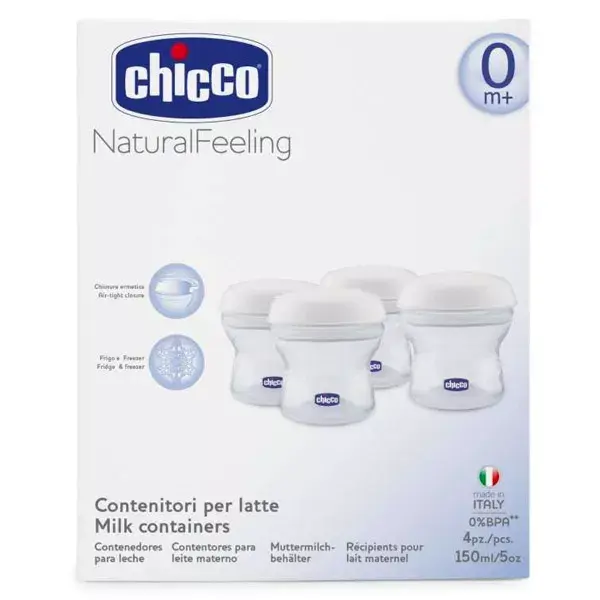 Chicco Breastfeeding Breast Milk Containers 4 x 150ml
