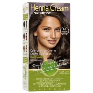 Naturtint Henna Cream Semi-Permanent Dye 5.0 - Light Brown 110 ml