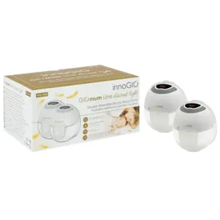 Bomba tira-leite elétrica dupla portátil discreta InnoGIO GIOmum Line com luz