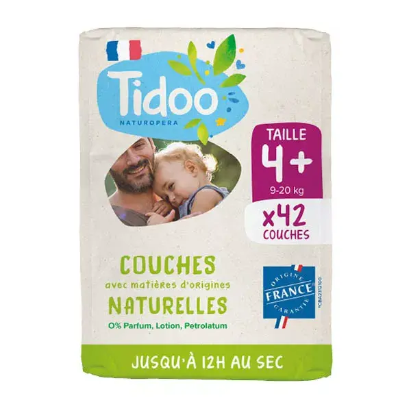 Tidoo Couche Écolabellisée Taille 4+ (9-20kg)