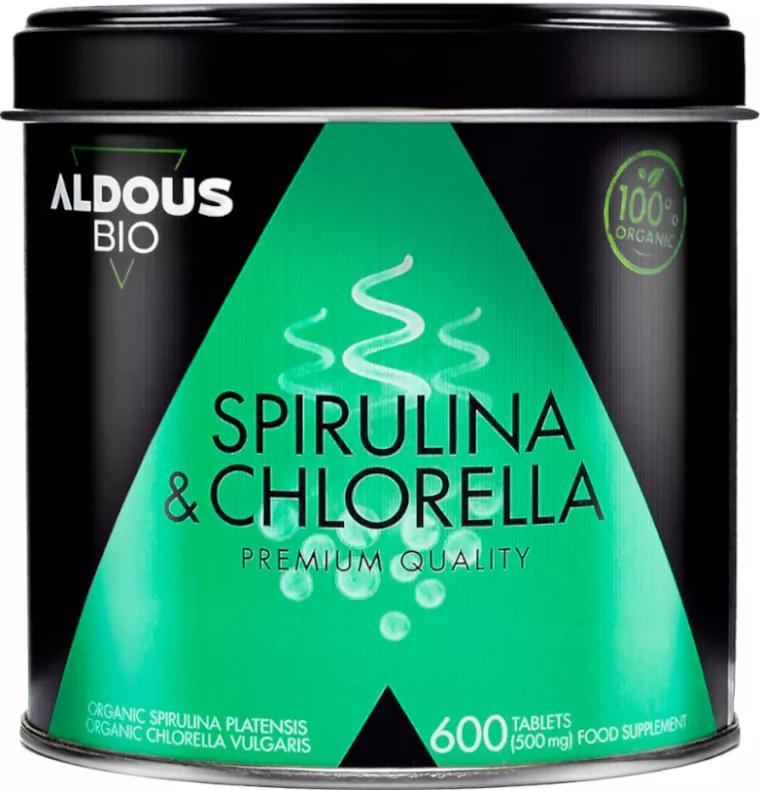 Aldous Bio Espirulina e Chlorella 600 Comprimidos