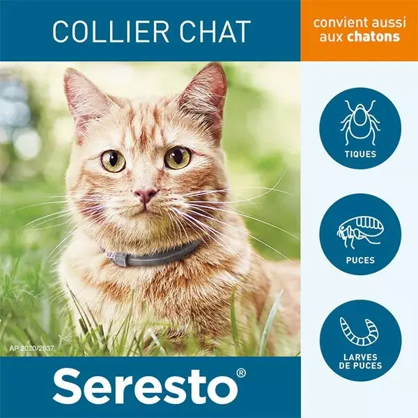 Seresto Chat Collier Antiparasitaires x 3 unités