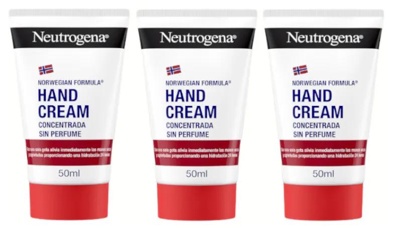 Neutrogena Fragrance Free Hand Cream 3x50 ml