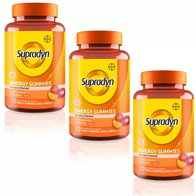 Supradyn Activo gummies Adultos Vitaminas e Energia 3x70 uds