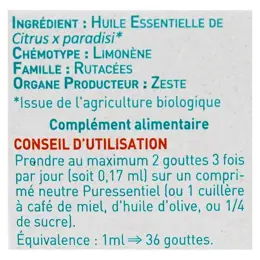 Puressentiel Huile Essentielle Pamplemousse Bio 10ml