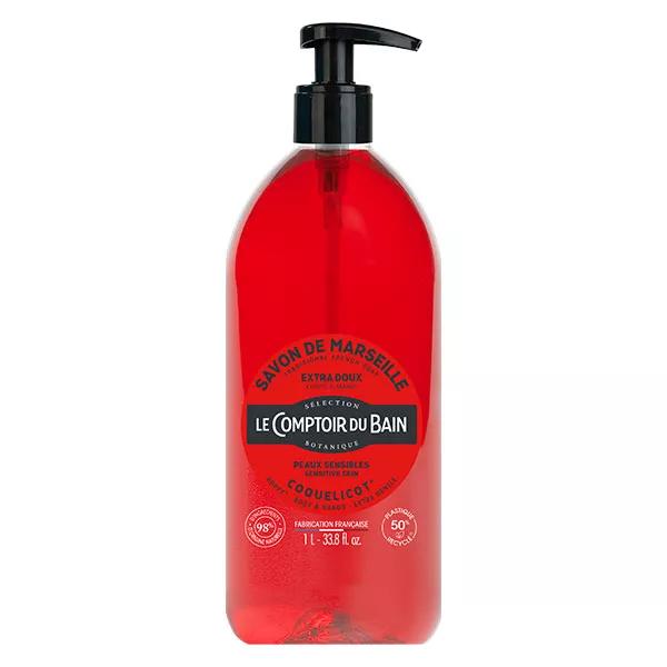 Le Comptoir du Bain Jabón de Marsella Amapola Extra Suave 1L