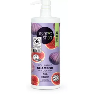 Organic Shop Volume Shampoo Oily Hair Fig and Rosehip 1 Liter