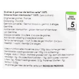 Germline Graines à Germer Lentille Bio 150g