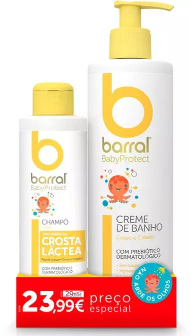 Barral BabeProtect creme de Banho 500 ml + Shampoo 200 ml