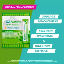 GANatura 100% Naturel Brûlures d'estomac et digestion difficile - 14 Sachets