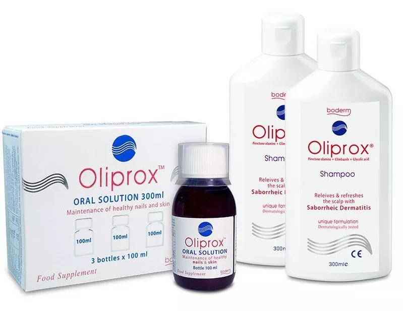 Oliprox Pack Dermatitis Seborreica Champú 300ml 2Uds+Solución Oral de Regalo