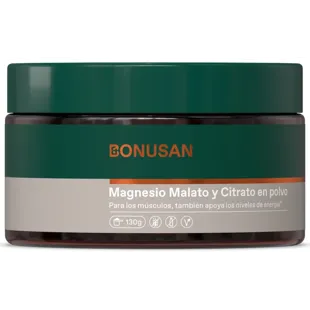 Bonusan Magnesiummalat- und Citratpulver Zitrone 130 gr
