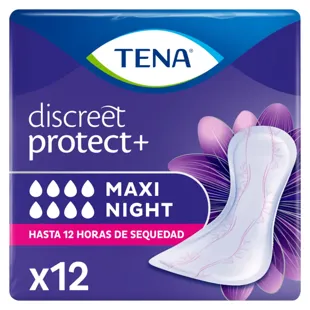 TENA Discreet Protect+ Maxi Noite Feminino 12 unidades