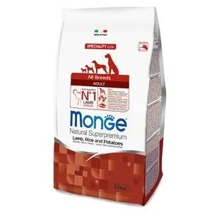 Monge Agnello Riso E Patate Cibo Secco Per Cani Adulti Sacco 2,5 Kg