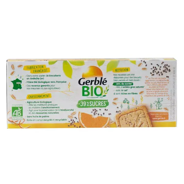 Gerblé Bio Biscotti Arancia e semi di Chia 132g