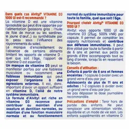 Alvityl Vitamine D3 1000UI dès 6 ans 60 Capsules