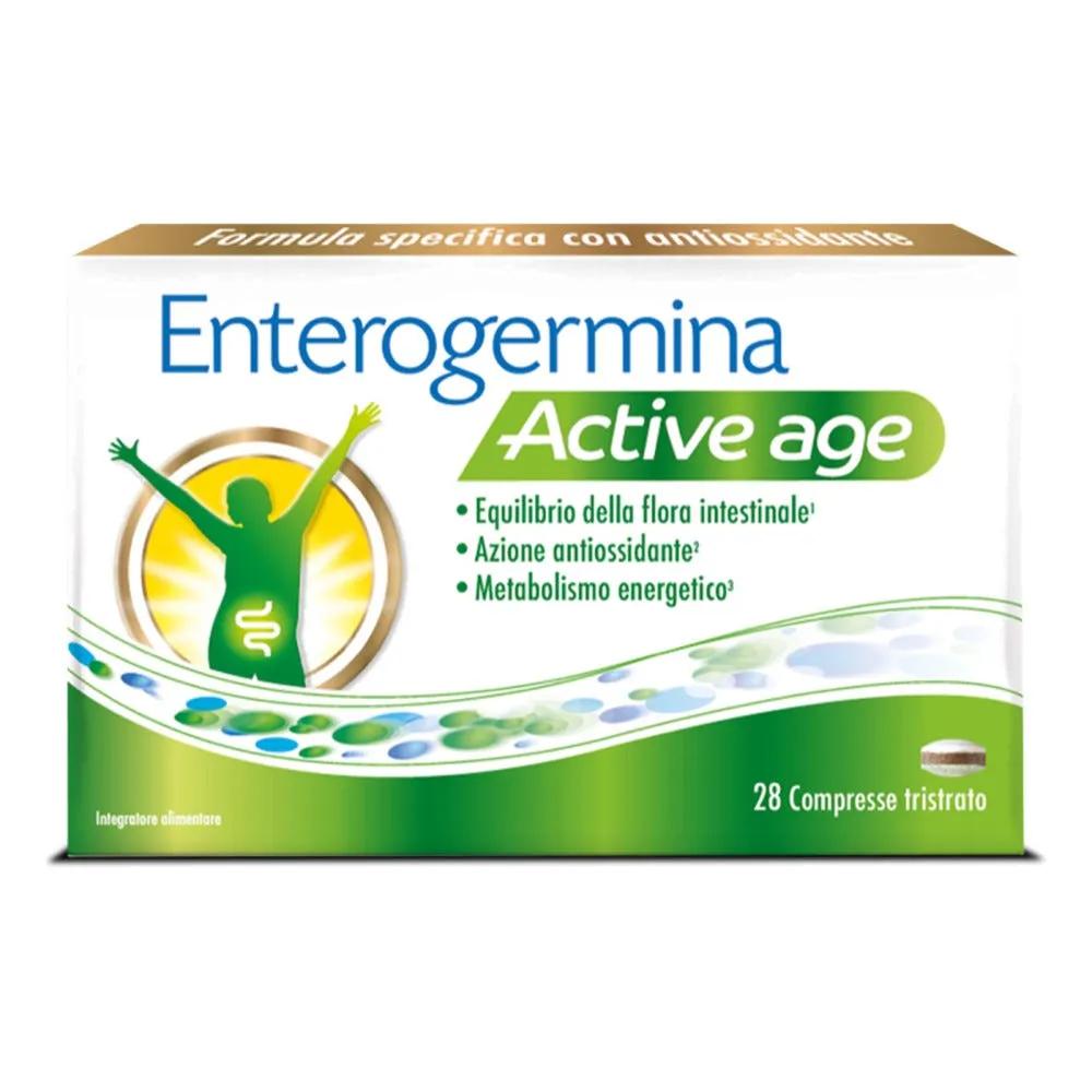 Enterogermina Active Age Integratore Con Probiotici e Vitamina B12 per l'Equilibrio della Flora Intestinale 28 Compresse