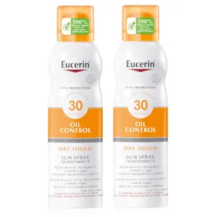 Eucerin Transparent Dry Touch Sun Spray SPF30 2x200 ml