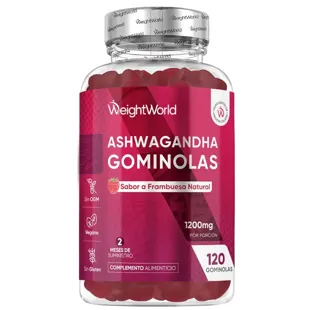 WeightWorld Ashwagandha 1200mg Raspberry Flavor 120 Gummies