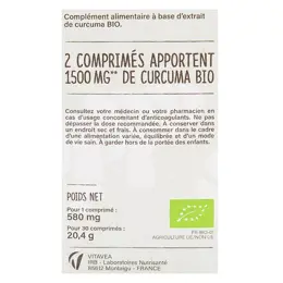 Nutrisanté Vitavea Les Nutri'Sentiels Bio Curcuma 30 comprimés