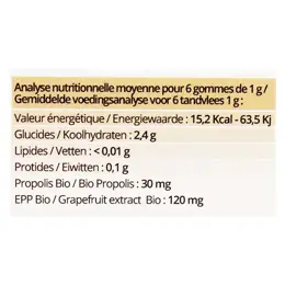 Propos' Nature Apithérapie Gomme de Propolis Pépins de Pamplemousse Orange Bio 45g