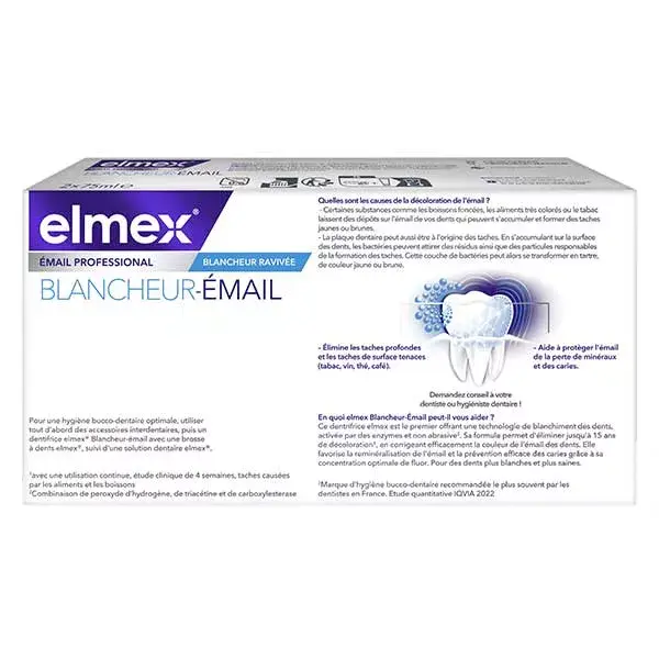 Elmex - Dentifrice Blancheur Email Professional 2x75ml