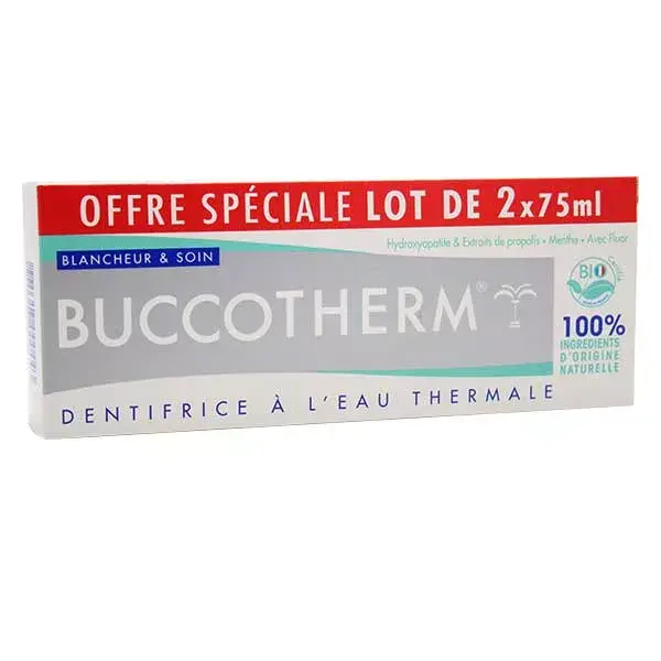 Buccotherm Dentifrice Blancheur et Soin Lot de 2 x 75ml