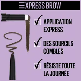 Maybelline New York Express Brow Duo Crayon à Sourcils N°04 Marron Foncé