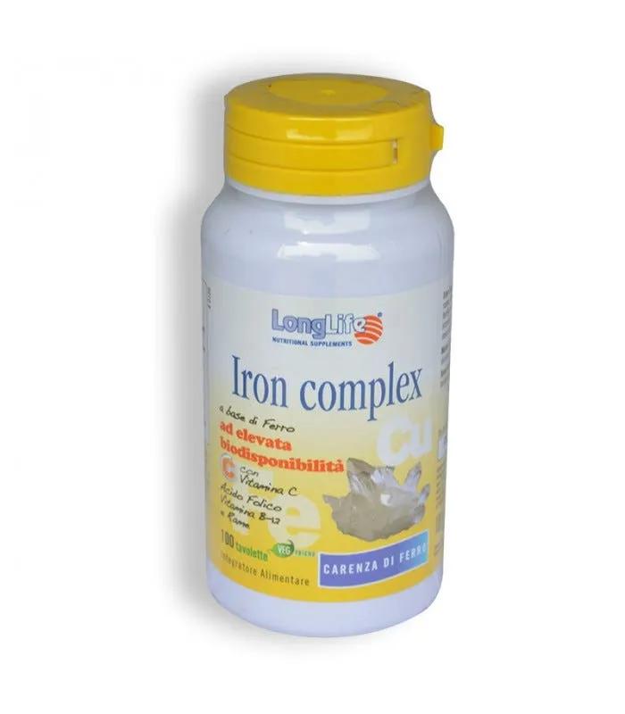 Longlife Iron C Integratore Ferro e Vitamine 100 Tavolette