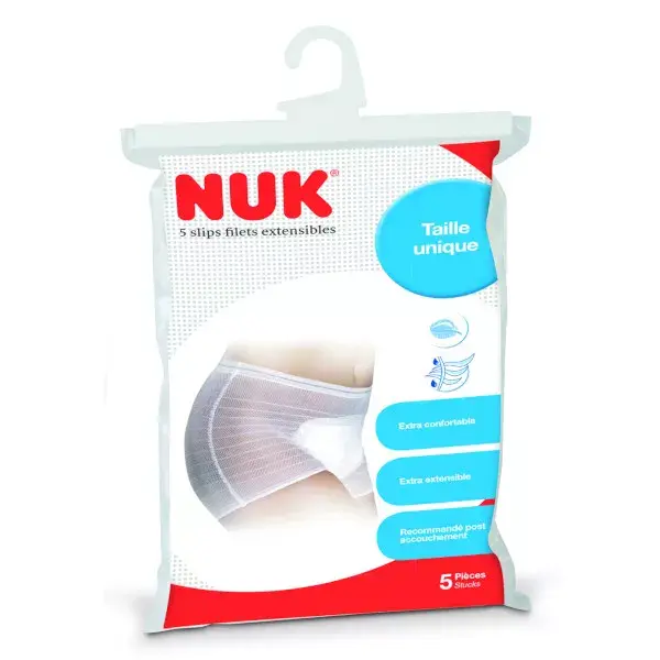 Nuk Grossesse Slip Filet Extensible Taille Unique Lot de 5