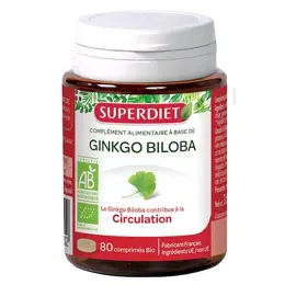 Superdiet Ginkgo Biloba Bio 80 comprimés