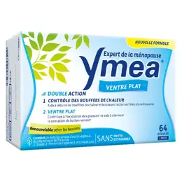 Ymea Ménopause Bouffées de Chaleur et Ventre Plat 64 Gélules