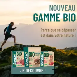 Isostar Bio Energy Barre Énergétique Pomme et Framboise 4 unités