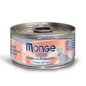 Monge Superpremium Cibo Umido Per Cani Gusto Pollo Con Prosciutto 95G