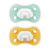 Dr Brown&#39;s Advantage One Piece Pacifier Green and Yellow 6-18m 2 pcs